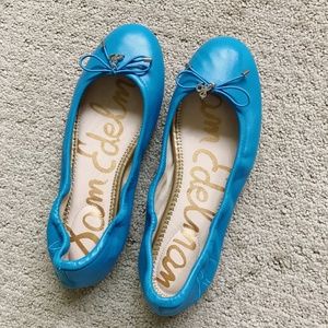 SAM EDELMAN Blue Felicia Ballet Flats US5.5